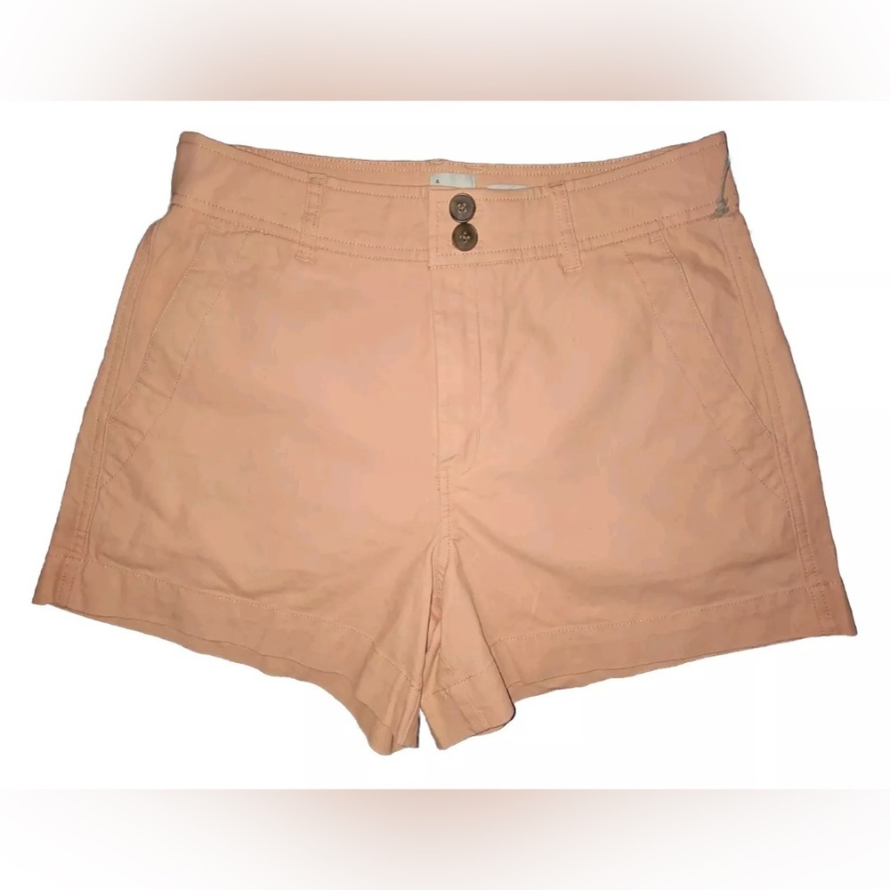 A New Day Women's High-Rise Everyday Shorts Size 2 Peach 98% Cotton/2% Spandex - Picture 5 of 10